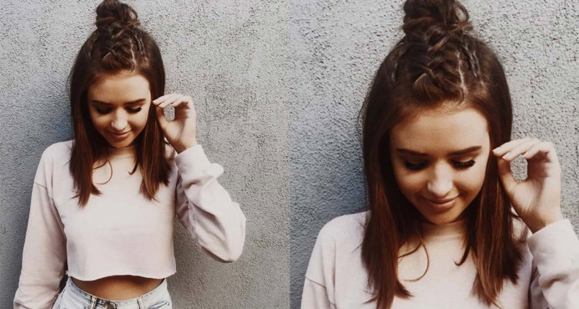 braided top knot ideas